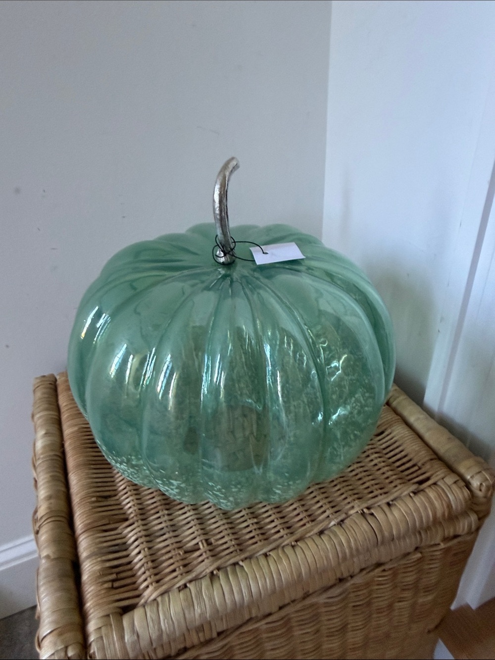 Anthropologie Glass Pumpkin 10” NWT - Picture 7 of 10